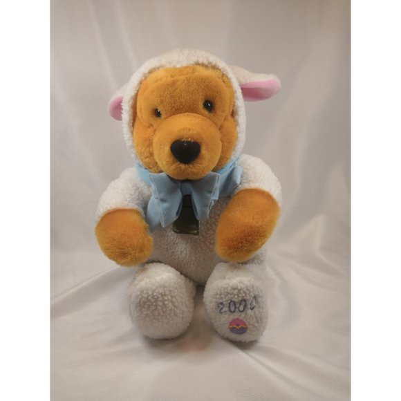 Disney Other - Disney Store 15" Winnie the Pooh As a Lamb With Rattle Easter Stuffed Animal